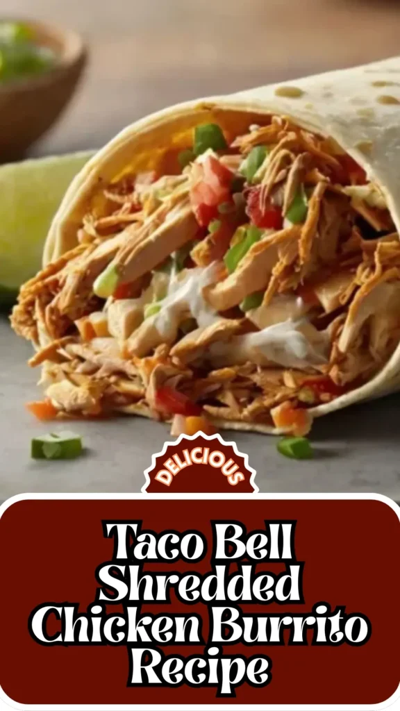 Copycat Taco Bell Shredded Chicken Burrito Recipe