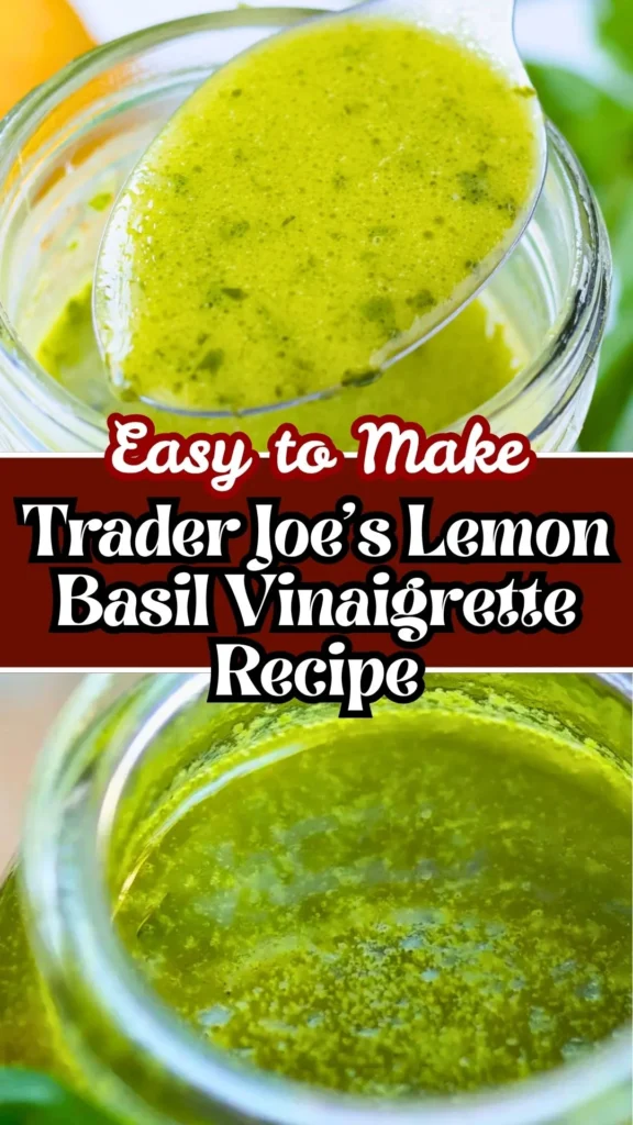 Easy to make Trader Joe’s Lemon Basil Vinaigrette