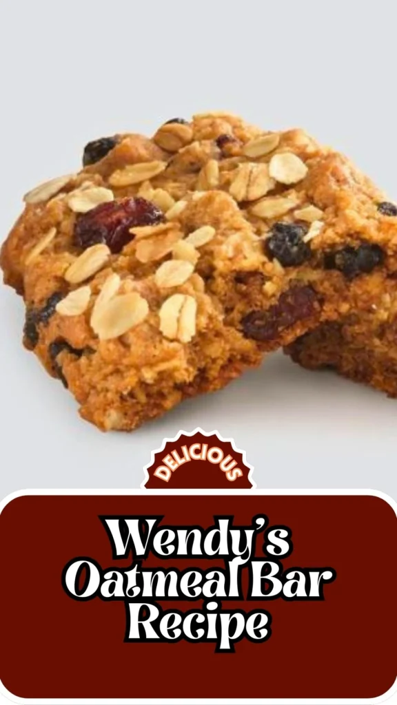 Copycat Wendy's Oatmeal Bar Recipe