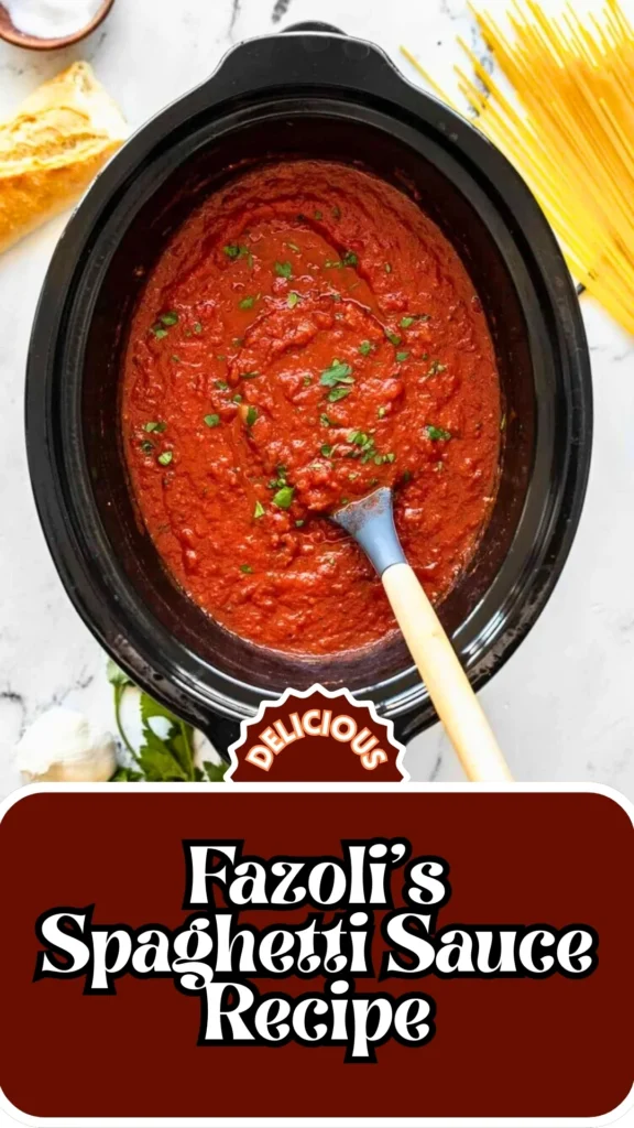 Copycat Fazoli's Spaghetti Sauce Recipe