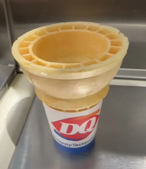Make the cone for Dairy Queen Cherry Dip