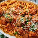 Italian Meat Balls with Spaghetti