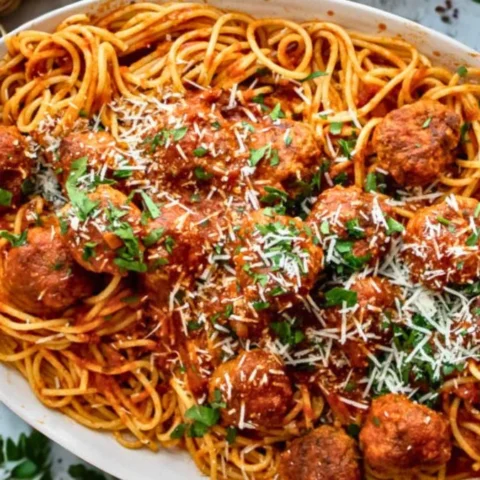 Italian Meat Balls with Spaghetti
