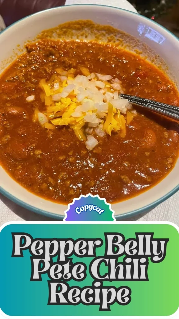 Copycat Pepper Belly Pete Chili Recipe