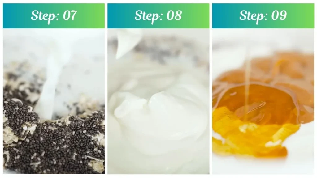 Preparing the Tropical Smoothie Chia Oatmeal Pudding