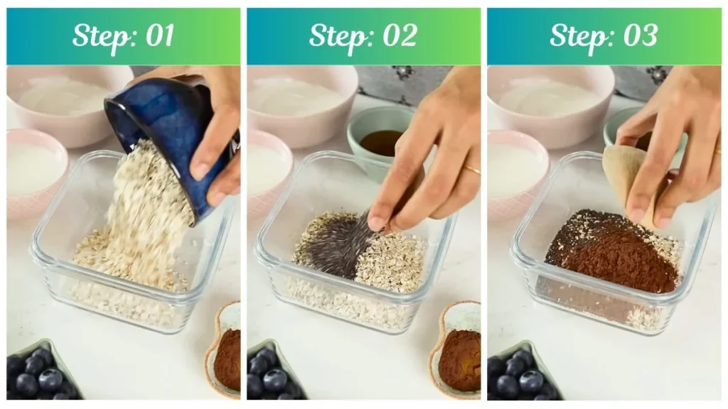 Step by Step Tropical Smoothie Chia Oatmeal Pudding Recipe