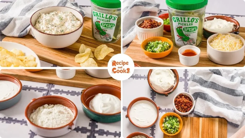 Prepare all Ingredients for Grillos Dill Pickle Dip Recipe
